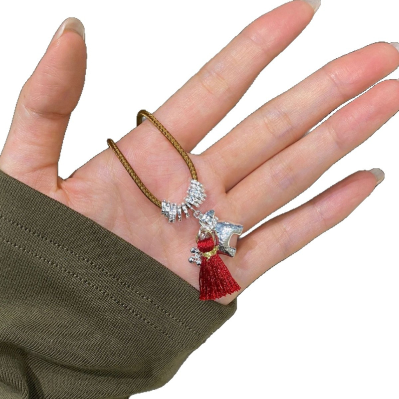 Colier din cupru și zirconiu, placare electroplată, pandant geometric, lanț 71–80 cm, unisex