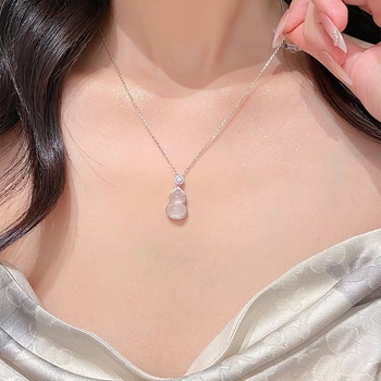 Огърлица от мед с ключична верига, електроплакирана, стил лукс, за жени