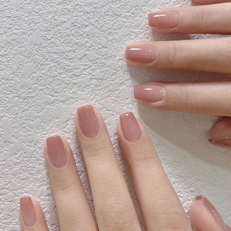 Set de plasturi pentru unghii - model gradient, stil simplu, confortabil de purtat, pentru femei - Jie Yan