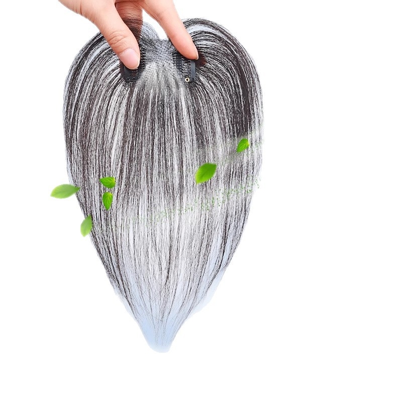 Парче за перука за предна коса, естествена човешка коса, ръчно тъкана, модел 877, подходящо за боядисване и пермване