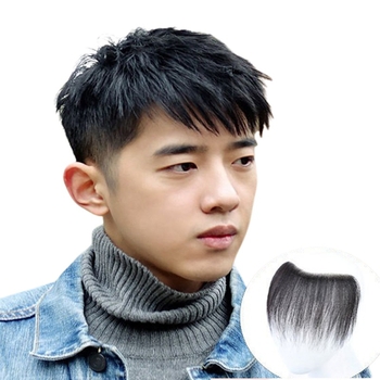 Férfi homlokvonal-paróka – teljesen kézi szövésű, valódi emberi hajból, festhető vagy göndöríthető, minden bőrszínhez illeszkedik.