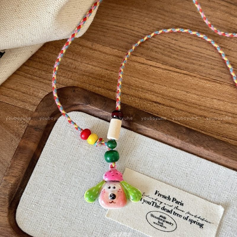 Geometrijska ogrlica od legure, pleteni lanac, ženski privjesak Dai Bamboo Jewelry
