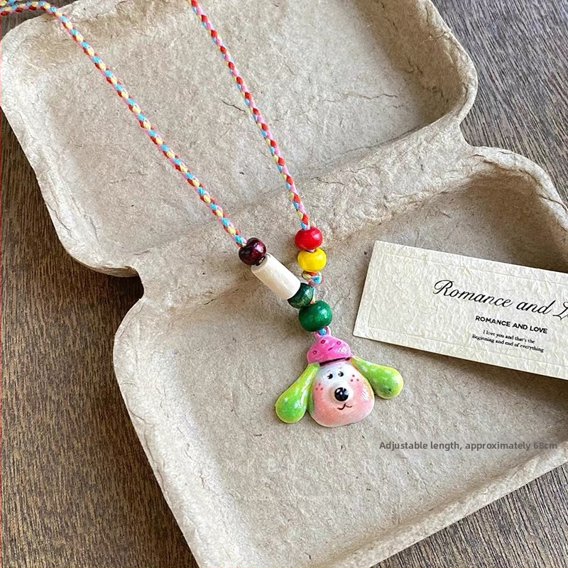 Geometrijska ogrlica od legure, pleteni lanac, ženski privjesak Dai Bamboo Jewelry