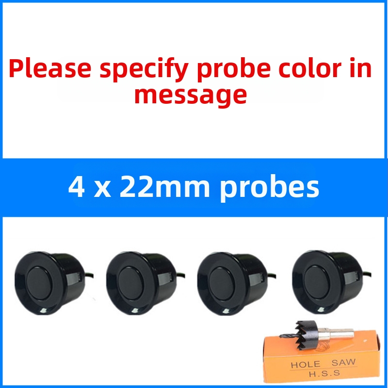 Automobilio atbulinės eigos radaro sistema su 4/6/8 jutikliais, realus balsinis įspėjimas, mėnulio formos LCD TFT ekranas, modelis SP-89-1