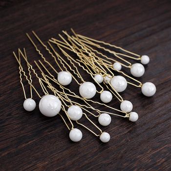 Clamă de păr vintage din metal, în formă U, cu electroplacare, accesorii pentru nuntă, lansare primăvara 2025