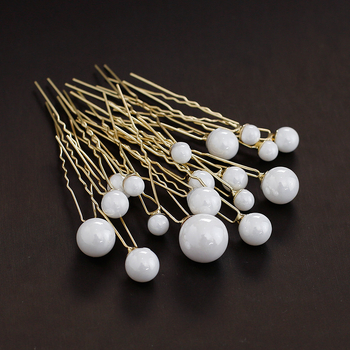 Clamă de păr vintage din metal, în formă U, cu electroplacare, accesorii pentru nuntă, lansare primăvara 2025