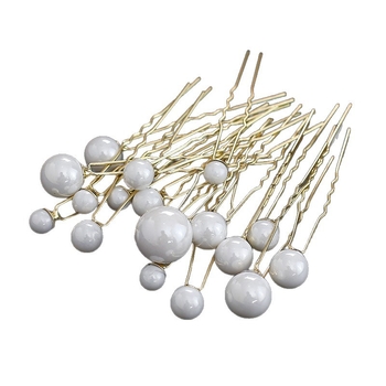 Clamă de păr vintage din metal, în formă U, cu electroplacare, accesorii pentru nuntă, lansare primăvara 2025