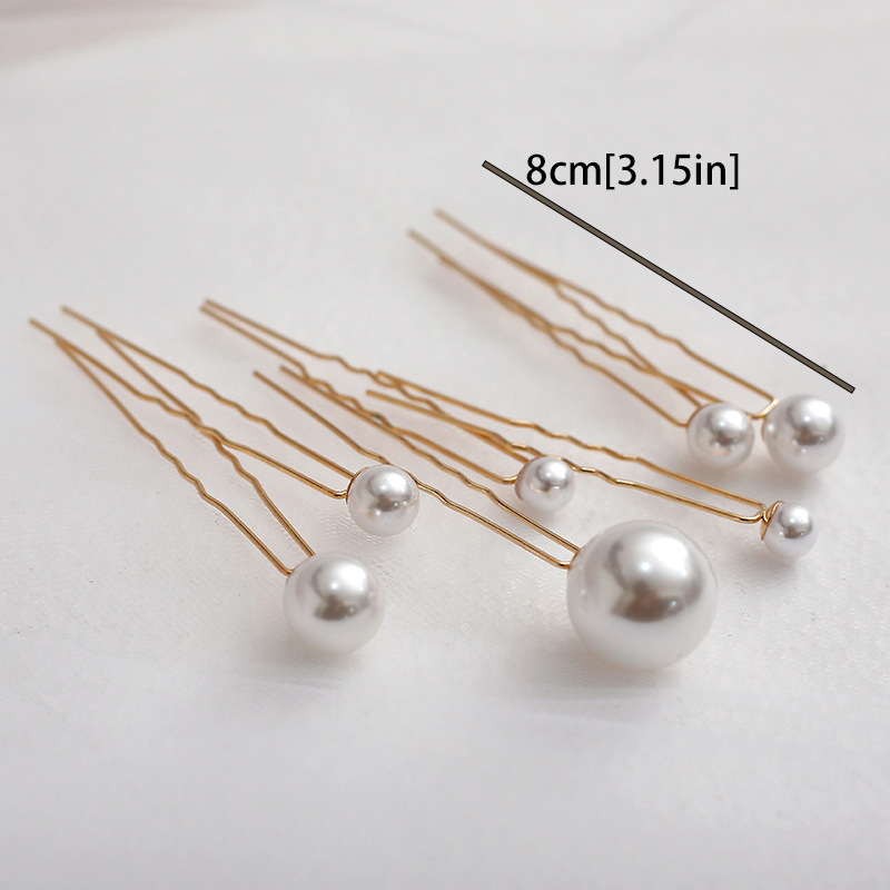 Clamă de păr vintage din metal, în formă U, cu electroplacare, accesorii pentru nuntă, lansare primăvara 2025