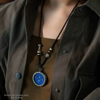 Rokām adīta auklas kaklarota ar Tibetas Thangka piekariņu, etniskā stila, izcelsme: Lianyungang