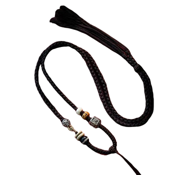 Κολιέ από χειροποίητο βαμβακερό σκοινί με Θιβετιανό Θάνκα κρεμαστό, εθνοτικό στυλ, προέλευση Lianyungang