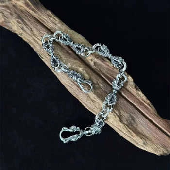 Colier cu lanț sferic geometic, stil tibetan retro etnic, lansare primăvara 2025