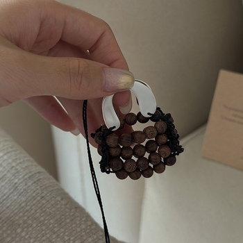 Colier din argint 925, stil coreean, design geometric, placare electrolitică, greutate 11,1 g