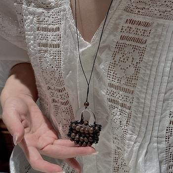 Colier din argint 925, stil coreean, design geometric, placare electrolitică, greutate 11,1 g