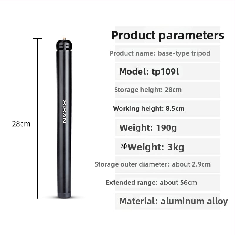 TP97 alumíniumötvözetes DSLR tripod golyófejjel, asztali hordozható kompakt tartó, 1 rész