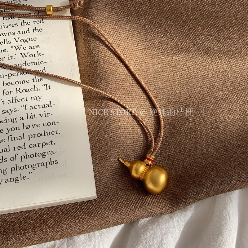 Ogrlica s geometrijskim privjeskom od 18K zlata, ručno izrađena, pastoralni stil, unisex