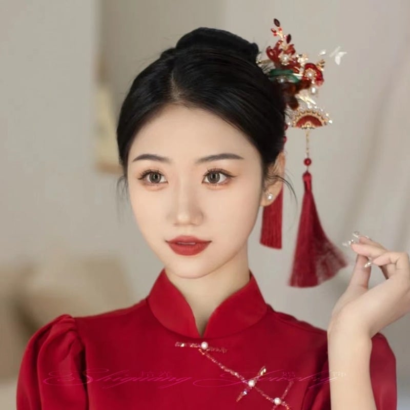 Accesoriu pentru cap din aliaj cu coroană, stil retro, placare electroplatinată, accent floral de mireasă