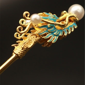 Agrafă de păr cu dragon — din aliaj, placare electrolitică, Yiwu, Primăvara 2024