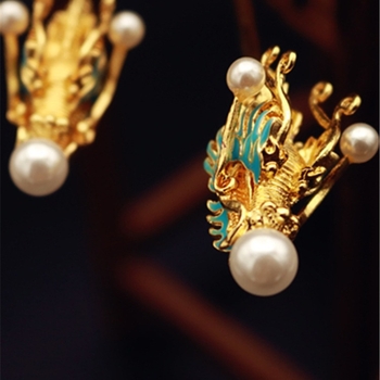 Agrafă de păr cu dragon — din aliaj, placare electrolitică, Yiwu, Primăvara 2024