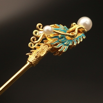 Agrafă de păr cu dragon — din aliaj, placare electrolitică, Yiwu, Primăvara 2024