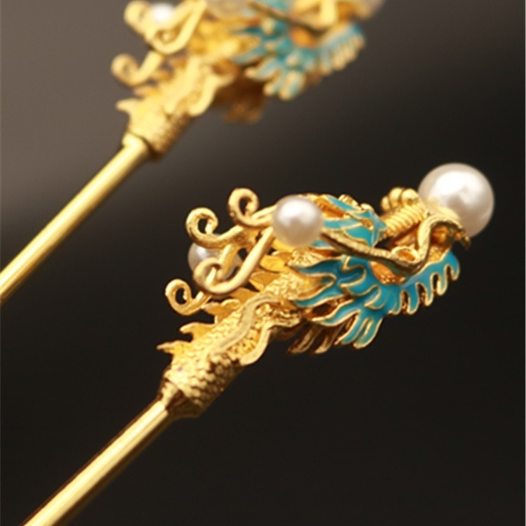 Agrafă de păr cu dragon — din aliaj, placare electrolitică, Yiwu, Primăvara 2024