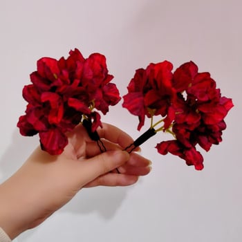 Accesoriu de păr pentru mireasă cu floare, Stil Vintage, Muxi 0099, Plastic/Rezina, Accesoriu femei