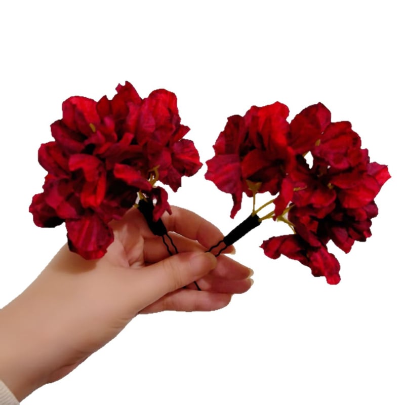 Accesoriu de păr pentru mireasă cu floare, Stil Vintage, Muxi 0099, Plastic/Rezina, Accesoriu femei