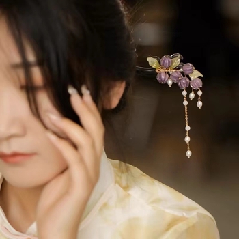 Accesoriu pentru cap din lemn, decor floral, stil retro, ambalare individuală