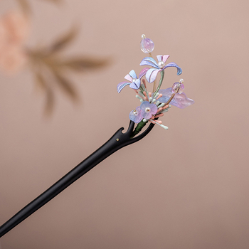 Fából készült virág alakú hajcsat, nemzeti stílusú fejfedő, egyedi csomagolás