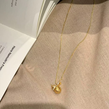 Colier din cupru cu lanț clavicular, pandantiv în formă de floare, placare electroplată, stil medieval