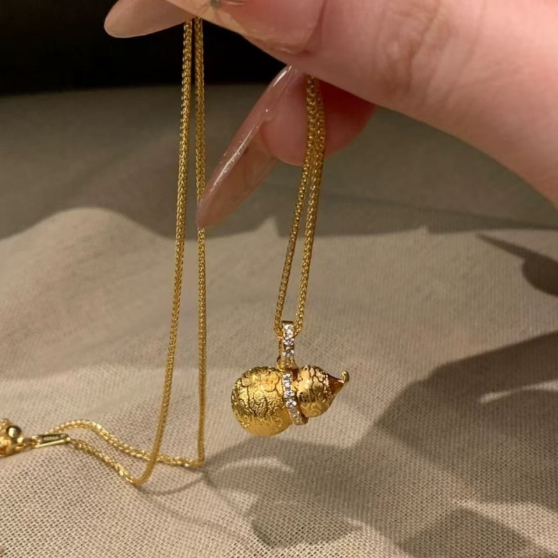 Colier din cupru cu lanț clavicular, pandantiv în formă de floare, placare electroplată, stil medieval