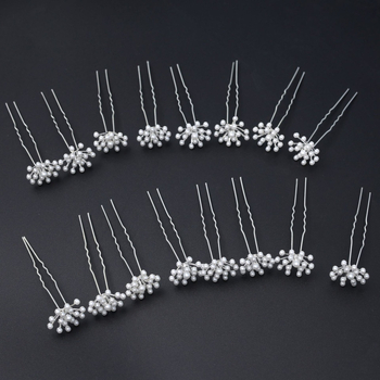 U formájú hajcsat tengericsillag motívummal, kristályokkal és gyöngyökkel – ötvözet, kézzel készített, esküvői hajdísz