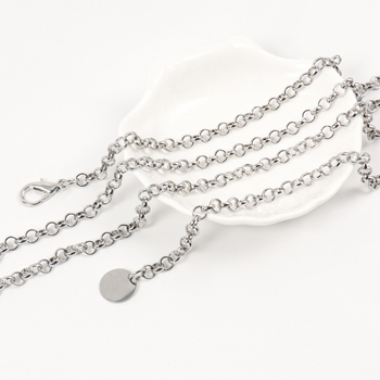 Lanac za struk – metal, 110 cm, unisex, jednokružni krug, univerzalni stil
