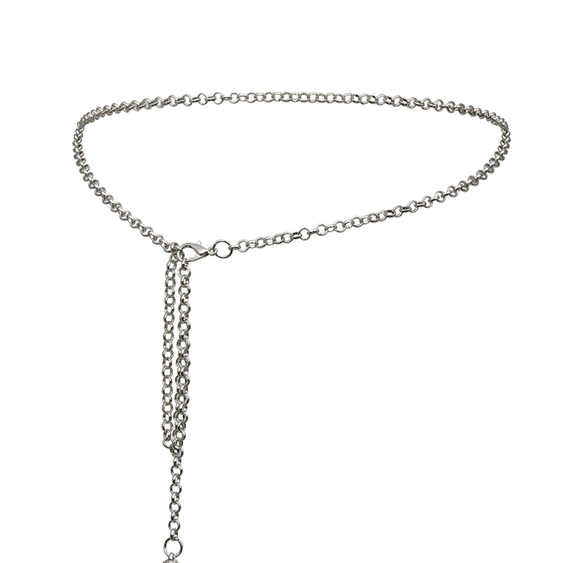 Lanac za struk – metal, 110 cm, unisex, jednokružni krug, univerzalni stil