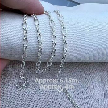 O formos grandinėlė su kryžiumi iš S925 sidabro — poliruotas paviršius, 925 grynumas, DIY aksesuarai