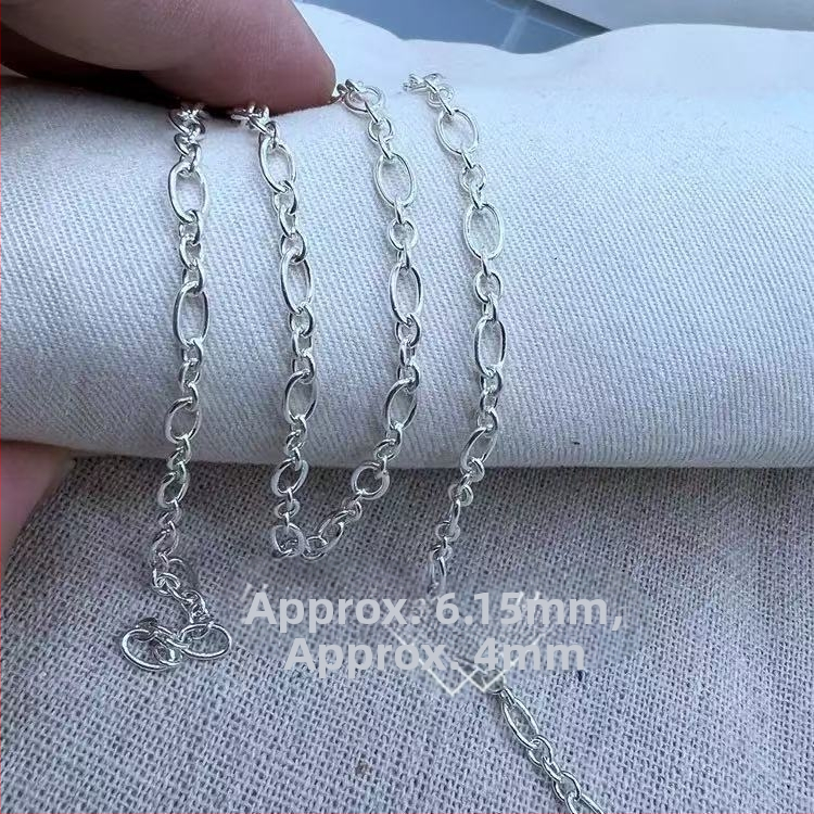 O formos grandinėlė su kryžiumi iš S925 sidabro — poliruotas paviršius, 925 grynumas, DIY aksesuarai