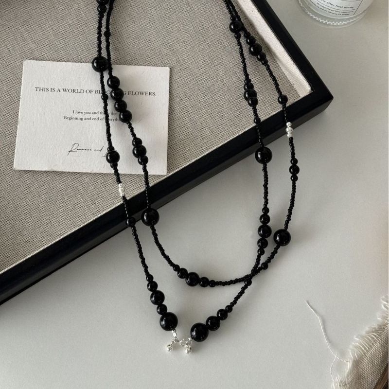 Ogrlica od S925 srebra s geometrijskim privjeskom, obična lančana karika, ručna izrada, INS stil (S925 srebro, geometrijski privjesak, običan lanac, ručna izrada, INS stil)