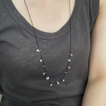 Nyaklánc, S925 ezüst, vízcsepp alakú, kézzel készített, szabványos lánc, INS stílus