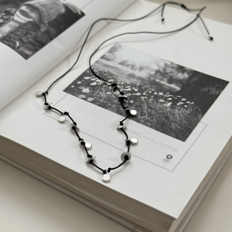 Nyaklánc, S925 ezüst, vízcsepp alakú, kézzel készített, szabványos lánc, INS stílus