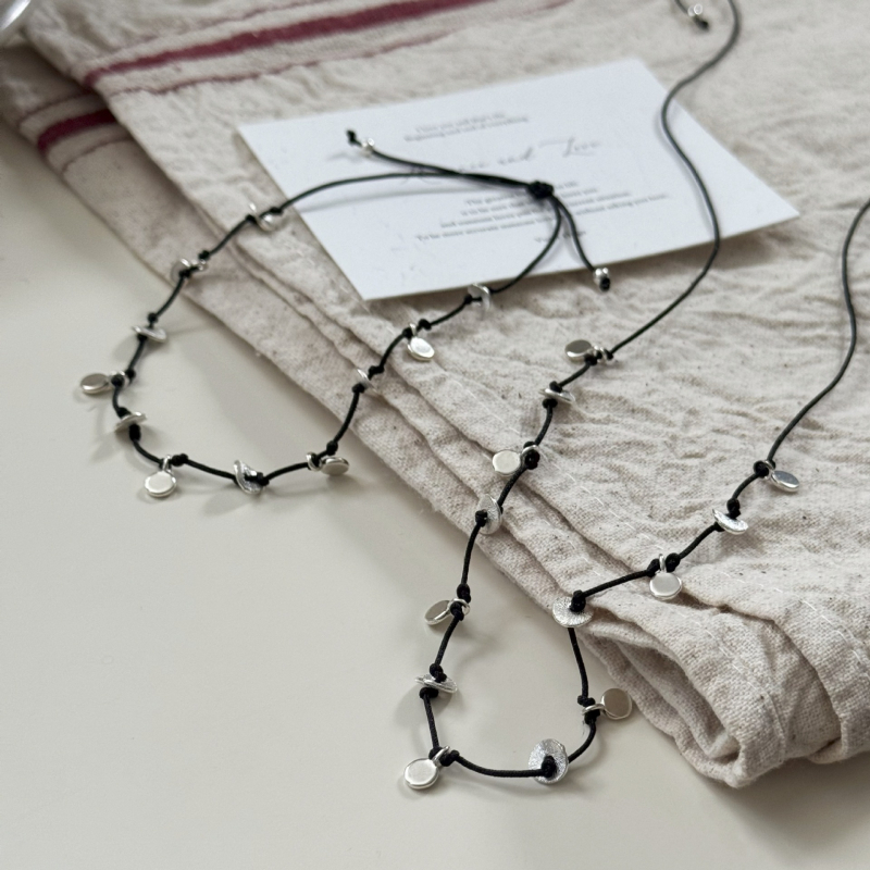 Nyaklánc, S925 ezüst, vízcsepp alakú, kézzel készített, szabványos lánc, INS stílus