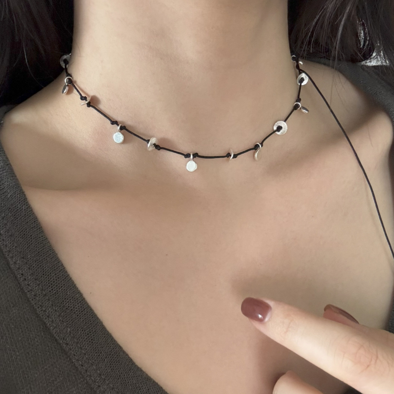 Nyaklánc, S925 ezüst, vízcsepp alakú, kézzel készített, szabványos lánc, INS stílus