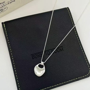Korejski stil minimalistička ogrlica s nepravilnim privjeskom, bakar, elektroplatiranje, običan lanac, casual stil