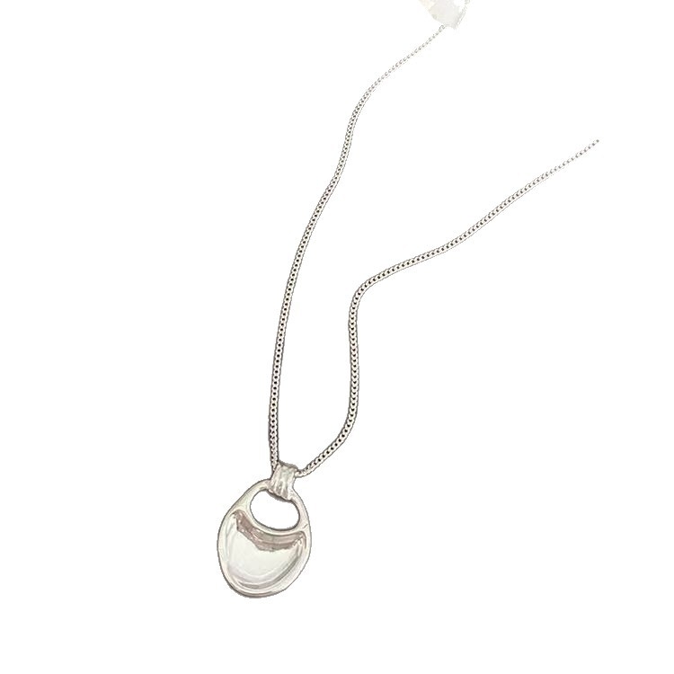 Korejski stil minimalistička ogrlica s nepravilnim privjeskom, bakar, elektroplatiranje, običan lanac, casual stil