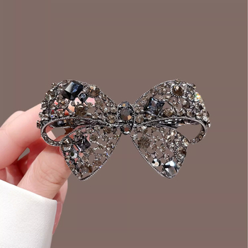 Spinka za kosu od legure s dijamantnom postavom, opružna klipsa, za žene, proljeće 2025
