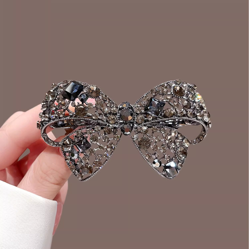 Spinka za kosu od legure s dijamantnom postavom, opružna klipsa, za žene, proljeće 2025