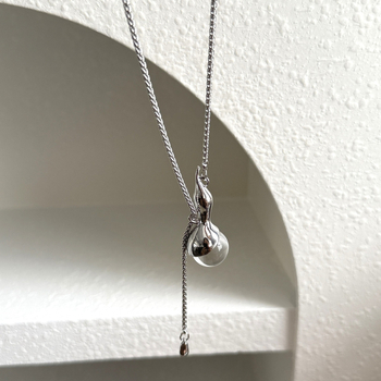 Ogrlica s prozirnim privjeskom u obliku tikve od umjetnog kristala na lančiću za pulover, za žene, u IN stilu