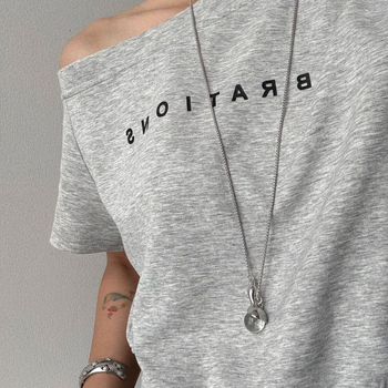 Ogrlica s prozirnim privjeskom u obliku tikve od umjetnog kristala na lančiću za pulover, za žene, u IN stilu