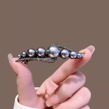 Clamă pentru păr din aliaj – stil coreean, clemă cu arc, placare electrolitică, Nr. 25YT135