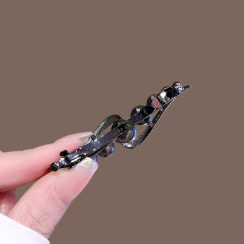 Clamă pentru păr din aliaj – stil coreean, clemă cu arc, placare electrolitică, Nr. 25YT135