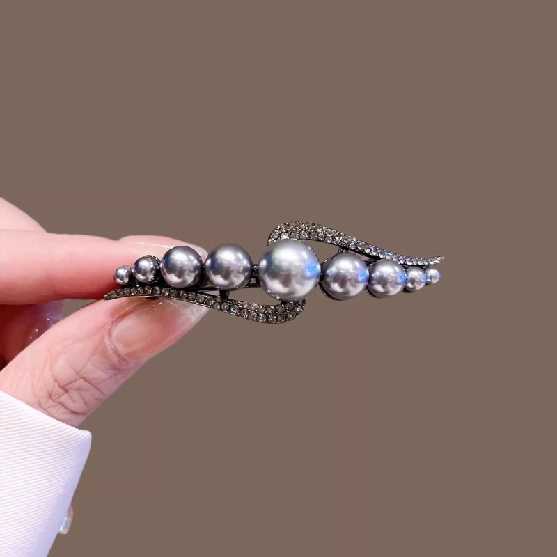 Clamă pentru păr din aliaj – stil coreean, clemă cu arc, placare electrolitică, Nr. 25YT135