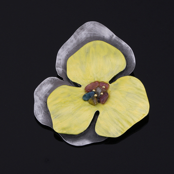 Weiman cvjetna broš — vintage umjetnički stil, cinkova legura, kod Dy13603